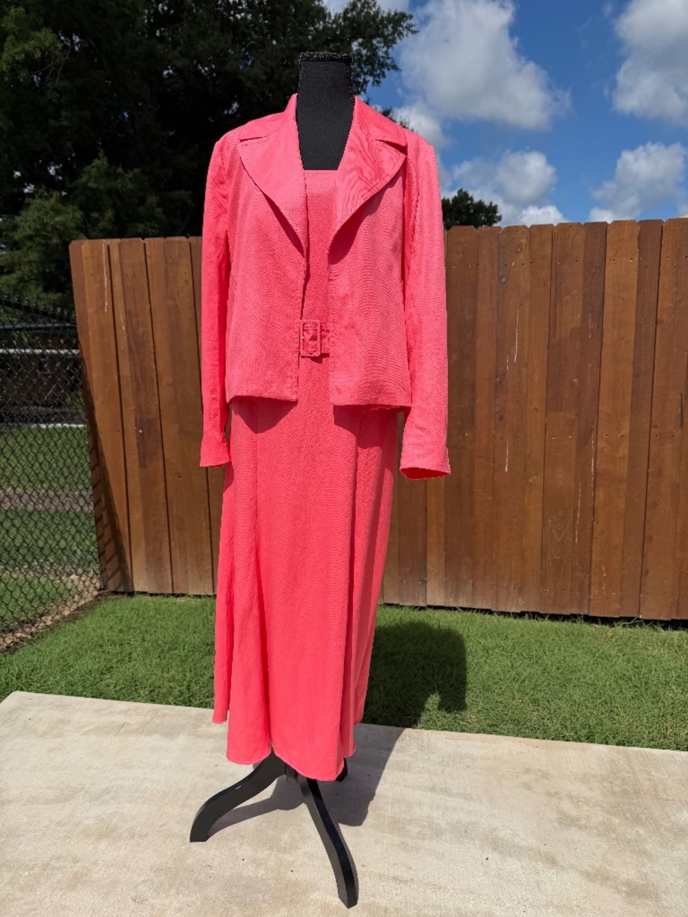 Ann Taylor Linen Blend 2-Piece Sleeveless Dress with Jacket Size M/US 8-10